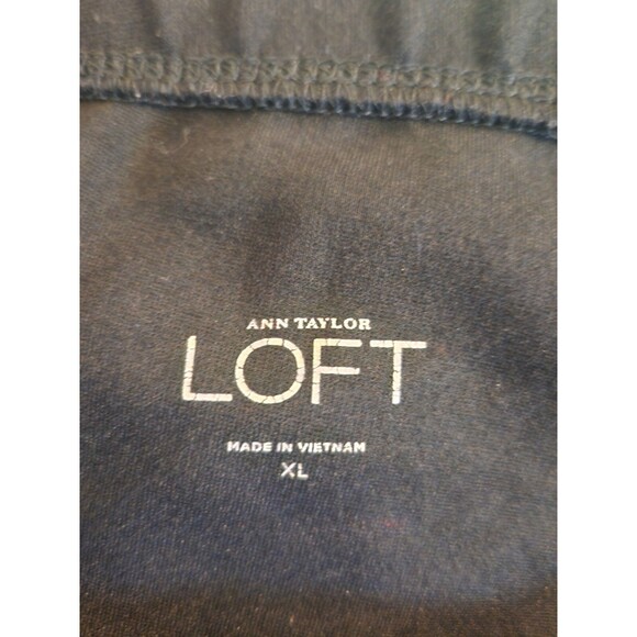 Ann Taylor Loft XL Black Knit Elastic Waist Pull On Pants Pants - Picture 2 of 8